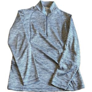 IBKUL Women S Gray Quarter‎ Zip Lightweight Stretch Pullover Long Sleeve Pockets